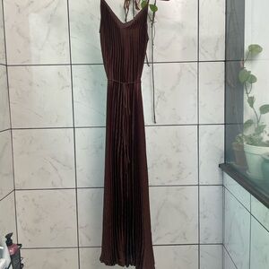 Banana Republic brown silky dress